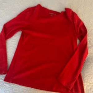 Liz Claiborne Red Long Sleeved Tee Size Large